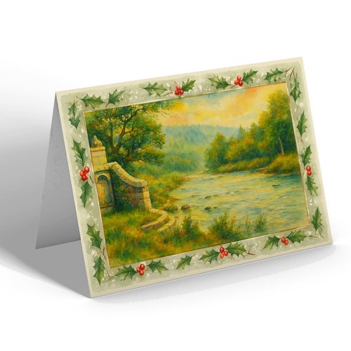 Christmas card river don at - card,