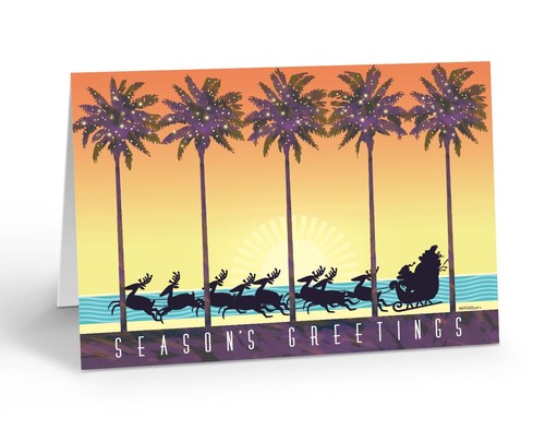 Tropical theme christmas card - theme,