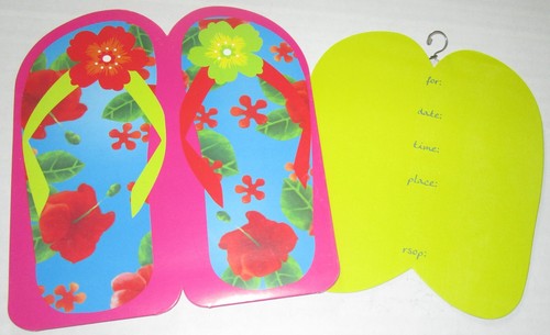Tropical flipflop invitation - tropical,
