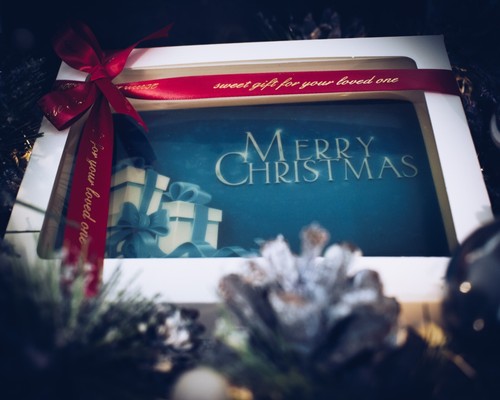 Edible chocolate christmas - edible,